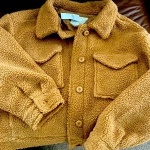 Tan/Brown AE Sherpa Shacket